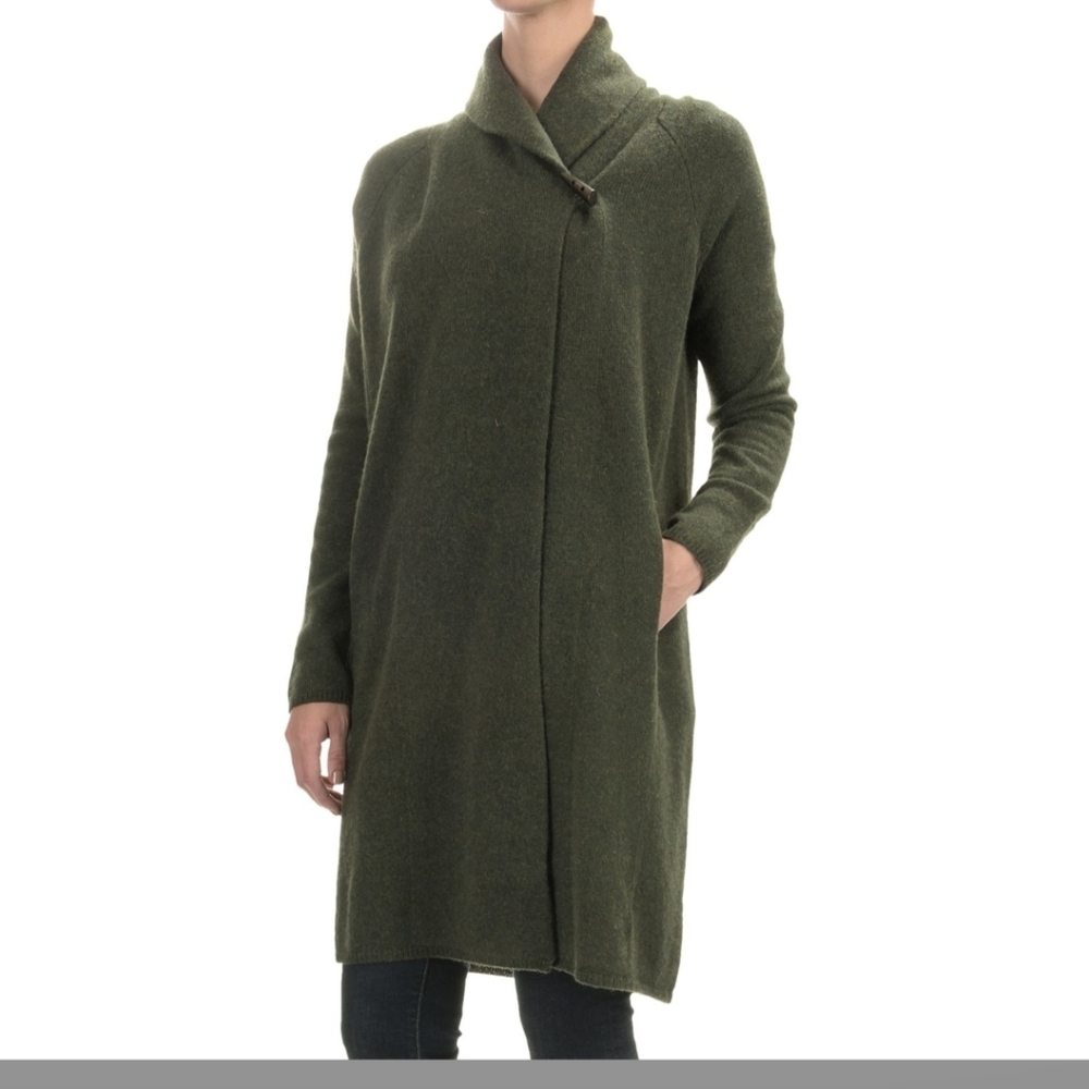 Adrienne Vittadini Wool Yak Green Cardigan Sz.2X NWT
